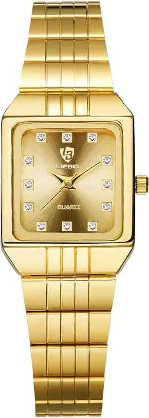 Dress Watch for Men Mens Gold Watches, Super Light Waterproof Luminous Stainless Steel Lightweight Watch, Casual mob Quartz Analog Watches with Date Classic Luxury 