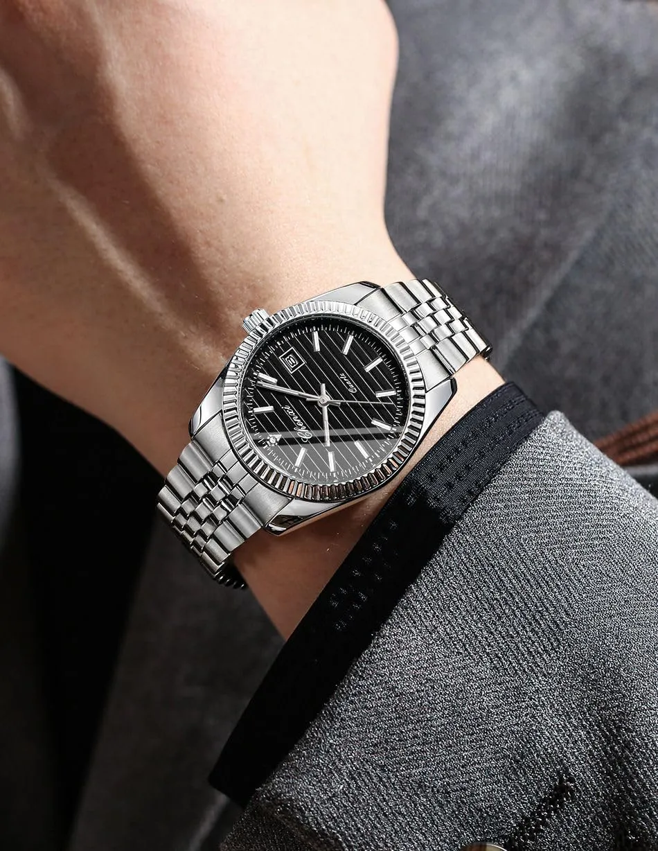 Dress Watch with Stainless Steel Band Elegant Gift Watch for Men FANMIS Watch for Men Analog Quartz Waterproof Luminous Designer Mens Wrist Watches Business Work Sport subject concede Casual 