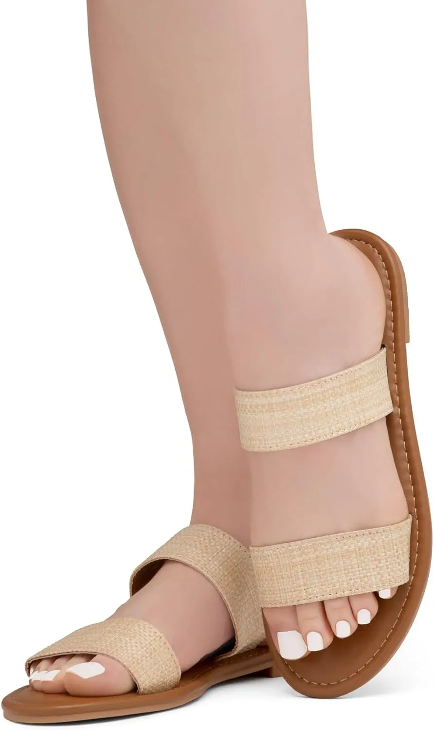 Dressy & Casual Sandals for Women Herstyle Women??s Flat creator lavish Sandals ?C Slip-On Double Strap Slides with Memory Foam, Trendy 2025 Summer Shoes, Lightweight Open Toe 