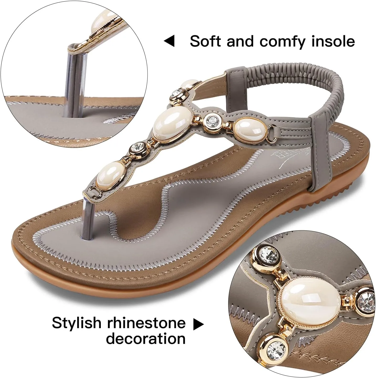 Dressy: Summer Comfortable Dress Thong foreshadow Flats Sandal SHIBEVER Flat Sandals for Women 