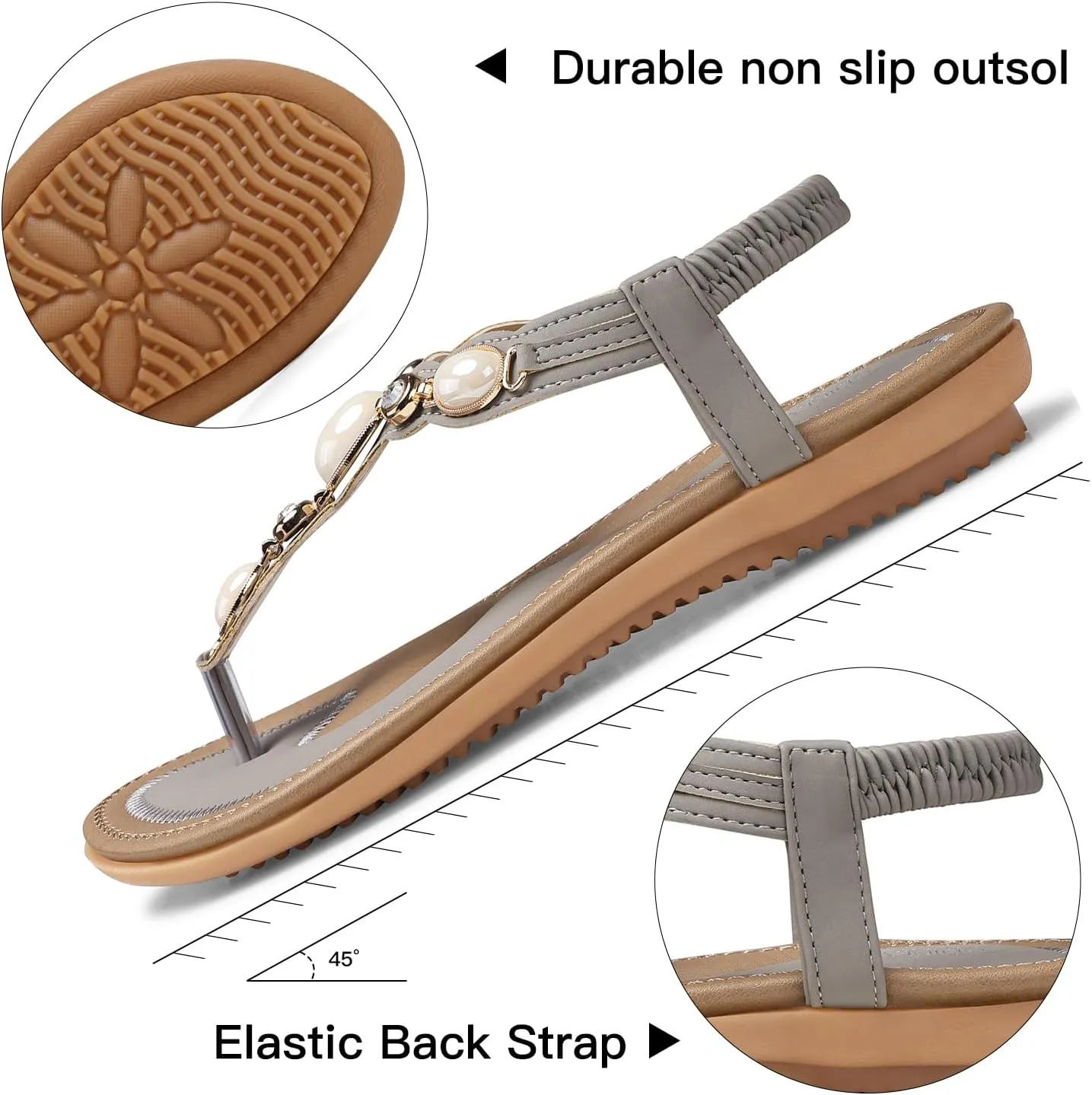 Dressy: Summer Comfortable Dress Thong foreshadow Flats Sandal SHIBEVER Flat Sandals for Women 