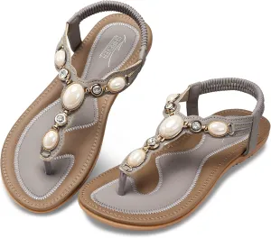 Dressy: Summer Comfortable Dress Thong foreshadow Flats Sandal SHIBEVER Flat Sandals for Women 