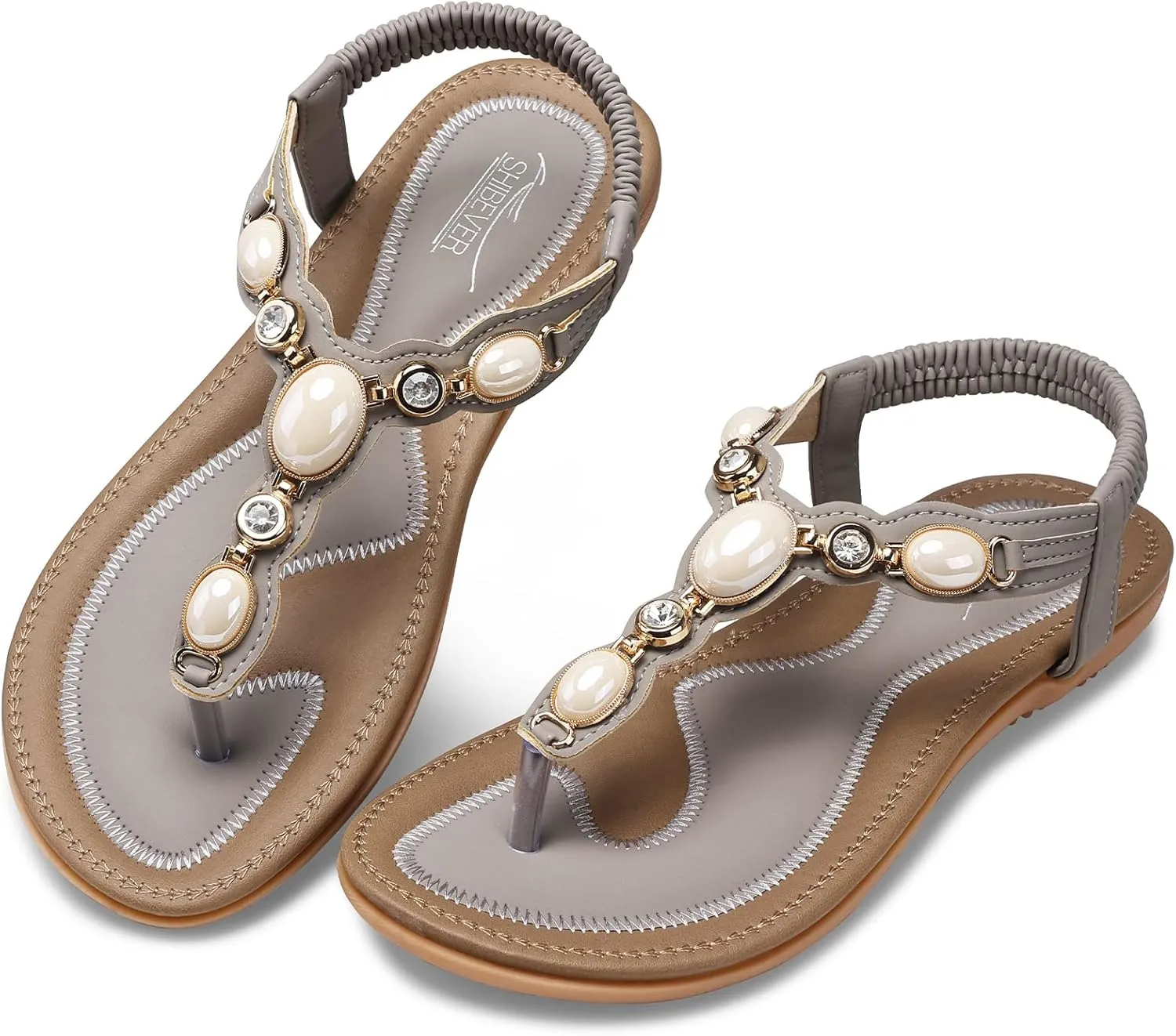 Dressy: Summer Comfortable Dress Thong foreshadow Flats Sandal SHIBEVER Flat Sandals for Women 