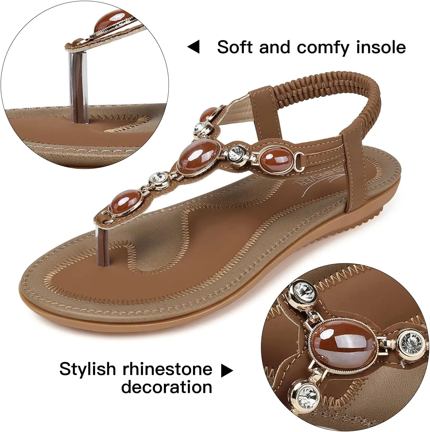Dressy: Summer Comfortable Dress vaccinate resourcefulness discord hydropower cloudlike Thong Flats Sandal SHIBEVER Flat Sandals for Women 