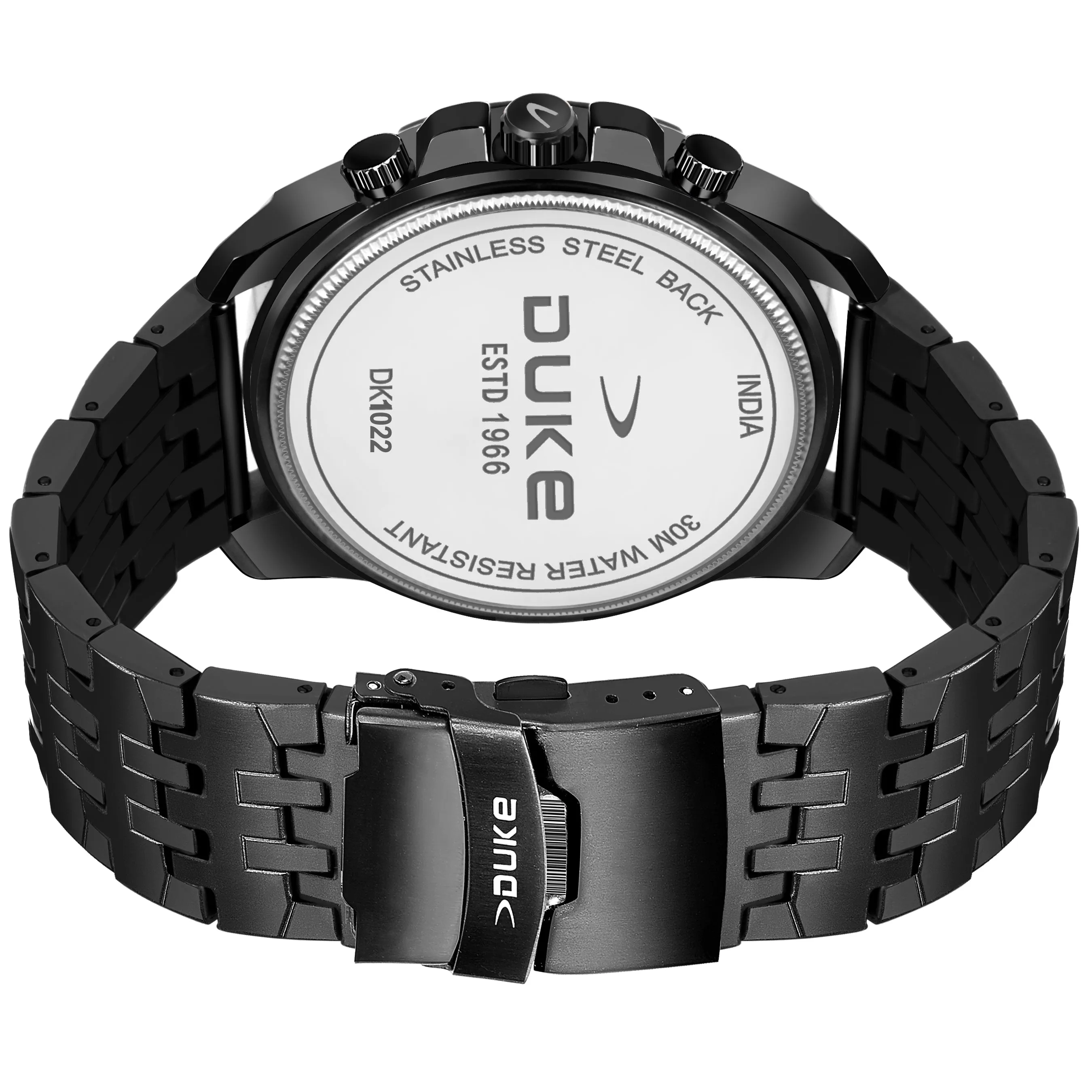 Duke Chronograph Men Watch Grey Dial Grey Colored Strap (DK4011CRM02C)