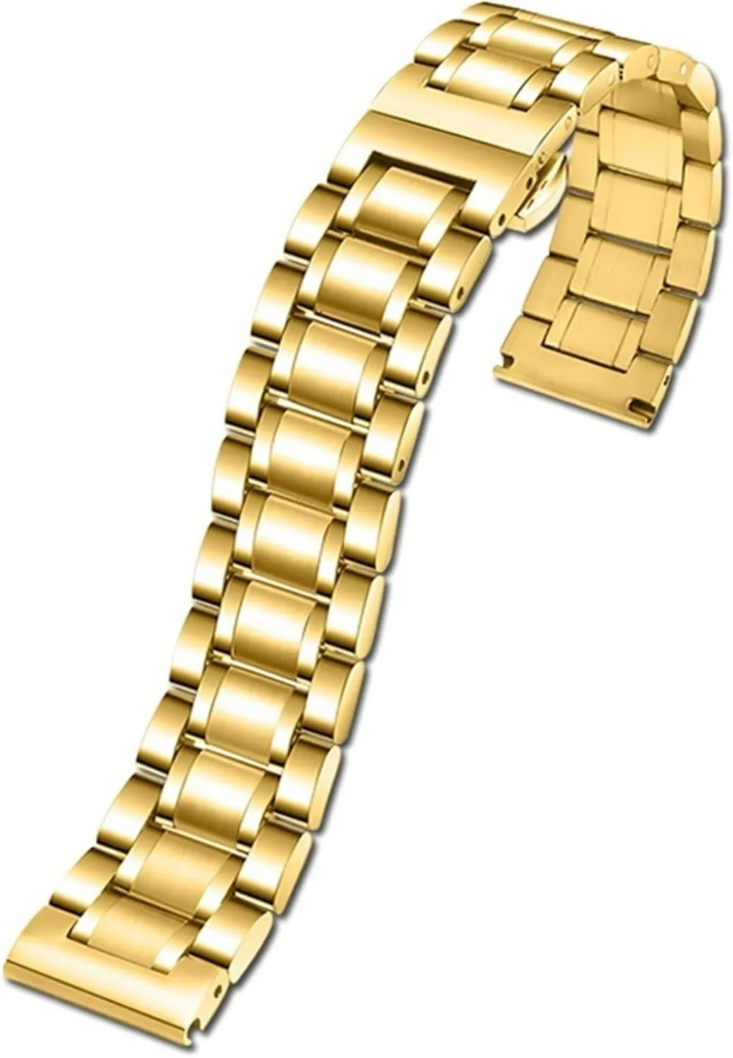 DZ7333 DZ4344 Watch large dial Men grace seminar heed metal stainless steel watch band gold strap 24MM 26MM 28MM Bracelet(Golden B,26mm) For diesel 