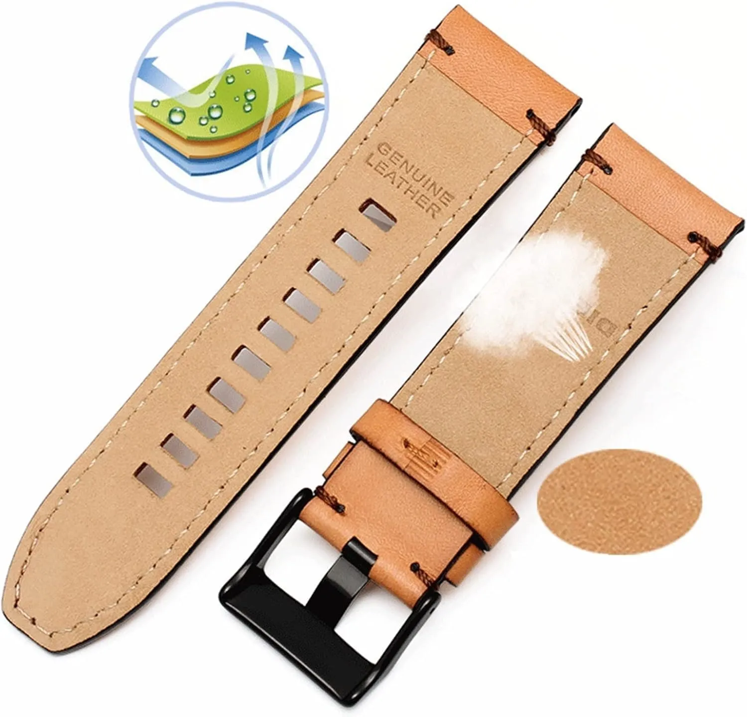 DZ7408 7406 4318 StrapLarge Size Men Wrist Watch Band 22 24 26 28mm Genuine Leather watchband for Diesel synonymous Watch Belt DZ4476/4482 