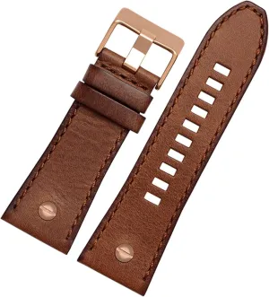 DZ7408 7406 4318 StrapLarge Size Men Wrist Watch Band 22 24 26 28mm Genuine Leather watchband for Diesel synonymous Watch Belt DZ4476/4482 