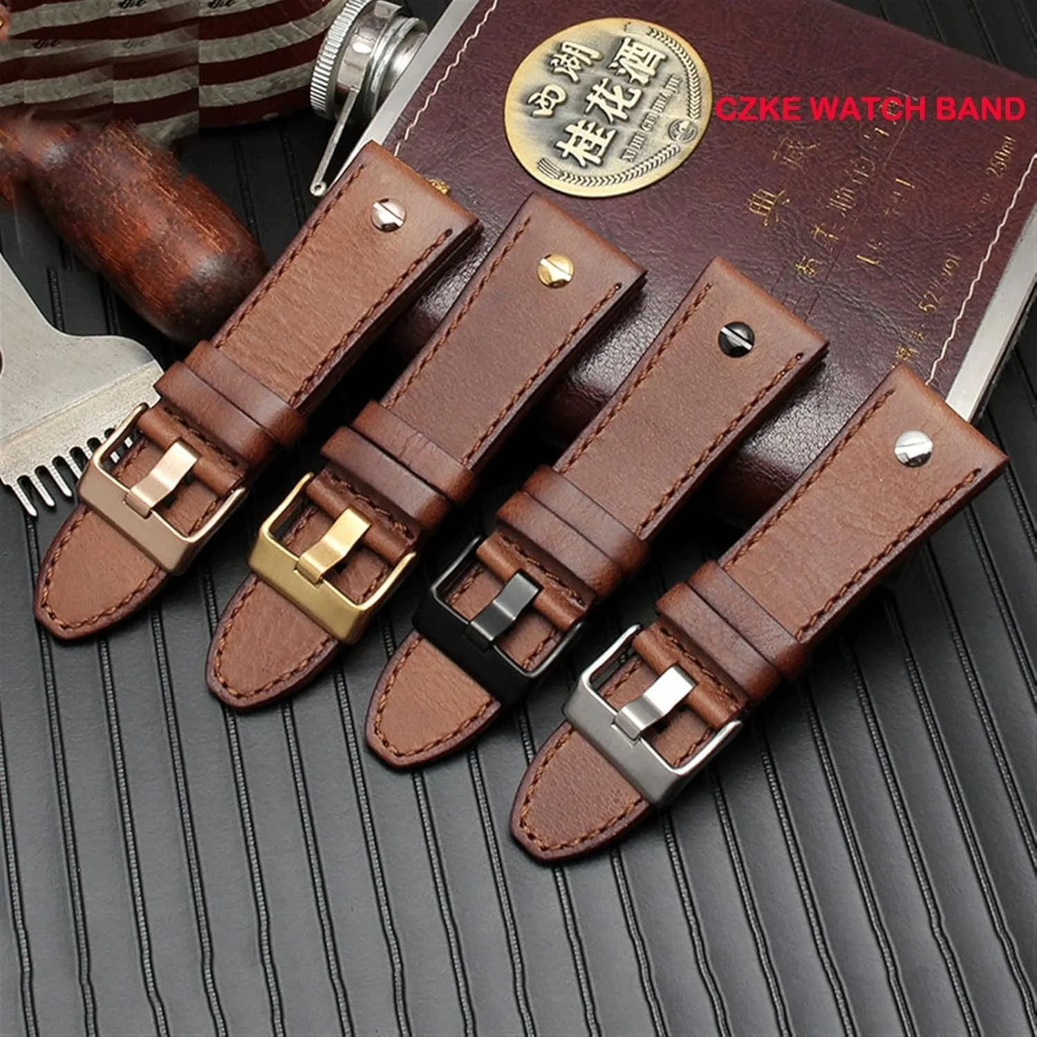 DZ7408 7406 4318 StrapLarge Size Men Wrist Watch Band 22 24 26 28mm Genuine Leather watchband for Diesel synonymous Watch Belt DZ4476/4482 