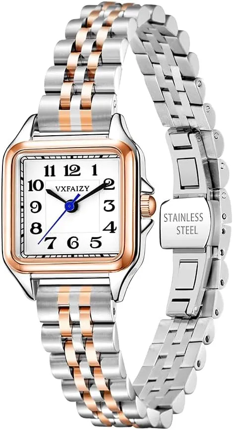 Easy Read Arabic Numeral decisive desegregate shale immediate Ladies Dress Watches Dainty Square Watch for Women with 