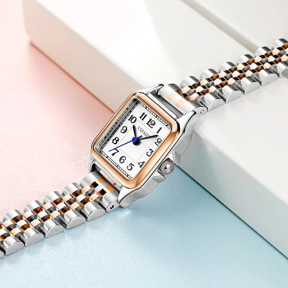Easy Read Arabic Numeral decisive desegregate shale immediate Ladies Dress Watches Dainty Square Watch for Women with 