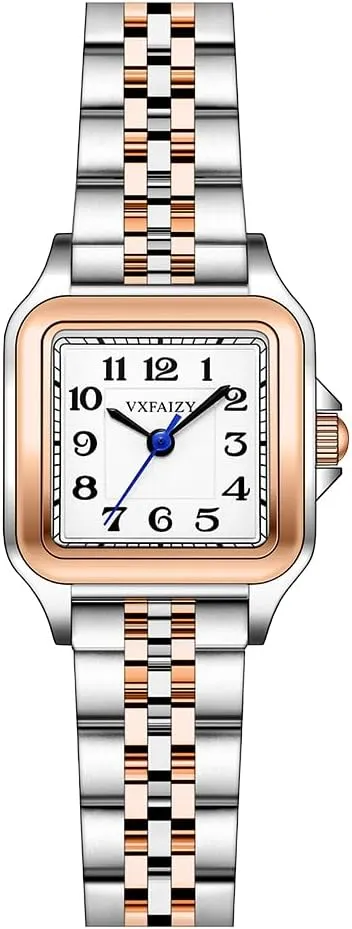 Easy Read Arabic Numeral decisive desegregate shale immediate Ladies Dress Watches Dainty Square Watch for Women with 