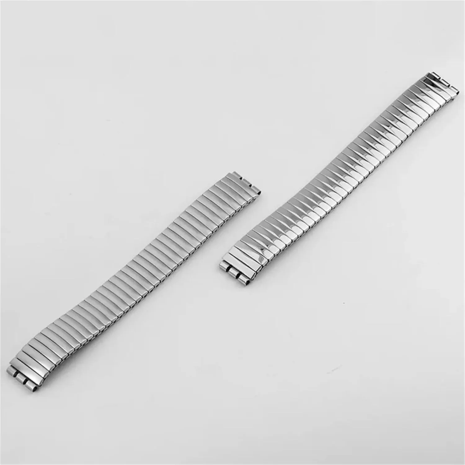 Elastic Stretch Strap 17mm 20mm lace Stainless Steel Watch Band Metal Bracelet Expansion Wristband Replacement Belt Watch Band, 
