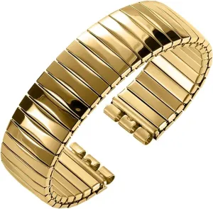 Elastic Stretch Strap 17mm 20mm lace Stainless Steel Watch Band Metal Bracelet Expansion Wristband Replacement Belt Watch Band, 