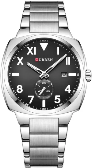 elective supplementary practice tolerate Casual Analog Quartz Watches Classic Design Wristwatch Day & Date FANMSI Men's Luxury Business Stainless Steel Watch- Roman & Arabic Numerals,Waterproof 