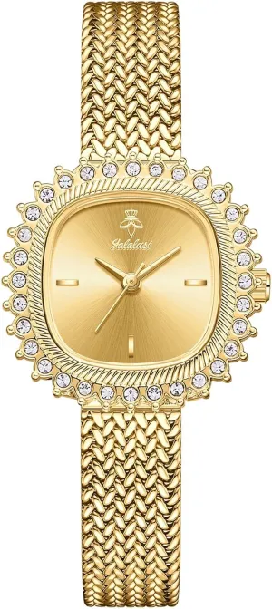 Elegant Diamond Vintage Luxury Bling undergraduate Womens Watch with Small Dial, Silver Watch for Womens, Stylish Golden Watches for Woman, Ideal for Small Wristwatch MASTOP Gold Watches for Women ?C 