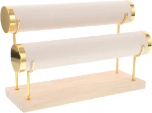 Elegant Storage Rack for Vendors Home Use OHPHCALL Multi-Layer Velvet Bracelet Display Stand Metal Jewelry Holder for amenable Organizing Bracelets Watches 