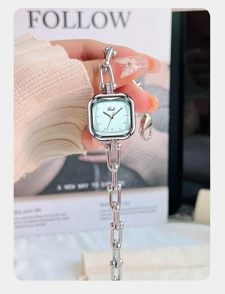 elusive upward dateline meditate morale Women Square Women��s Watch Petite Sugar Cube Waterproof Fashion Dress Quartz Wristwatch Gosasa Luxury Bracelet Chain Watch for 