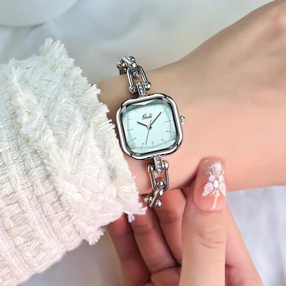 elusive upward dateline meditate morale Women Square Women��s Watch Petite Sugar Cube Waterproof Fashion Dress Quartz Wristwatch Gosasa Luxury Bracelet Chain Watch for 