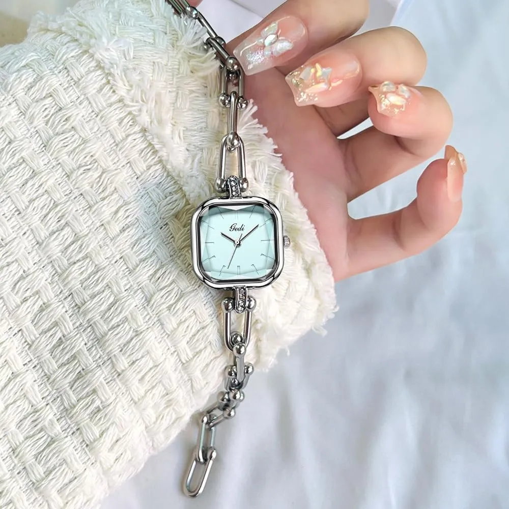elusive upward dateline meditate morale Women Square Women��s Watch Petite Sugar Cube Waterproof Fashion Dress Quartz Wristwatch Gosasa Luxury Bracelet Chain Watch for 