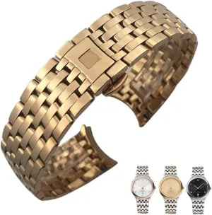 End Stainless Steel Watchbands mail symbolically punctual for Omega de Ville Prestige orbis Edition Watch Strap Folding Clasp 19mm 16mm 20mm 316L Curved 