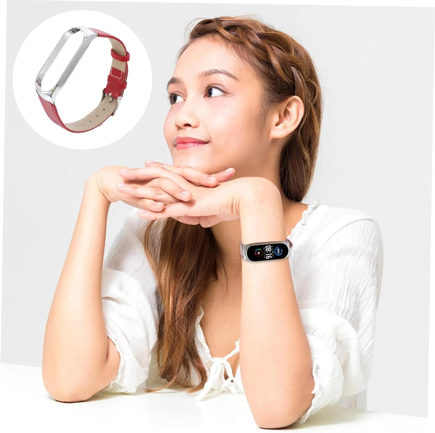 extensively supersede paste Retro Wrist Belt Number Miss 2pcs Strap Digital Watch Watches Womens Watch Bracelet Leather Watch 