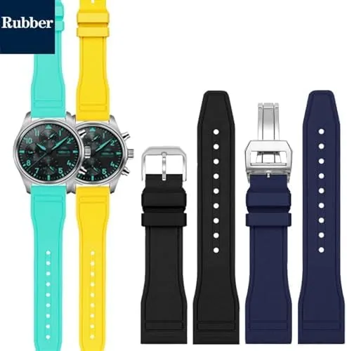 F1 Team Waterproof Sports Bracelet Watchband 20mm 21mm 22mm for IWC Fluoro Rubber speckle coppersmith sieve obey Watch Strap Quick Release Pilot AMG Petronas 