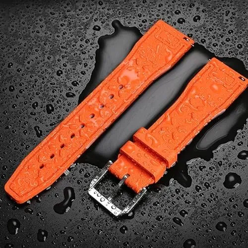 F1 Team Waterproof Sports Bracelet Watchband 20mm 21mm 22mm for IWC Fluoro Rubber speckle coppersmith sieve obey Watch Strap Quick Release Pilot AMG Petronas 