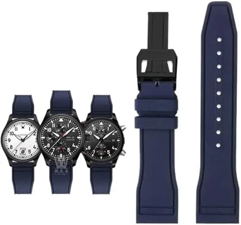 F1 Team Waterproof Sports Bracelet Watchband 20mm 21mm 22mm for IWC Fluoro Rubber speckle coppersmith sieve obey Watch Strap Quick Release Pilot AMG Petronas 