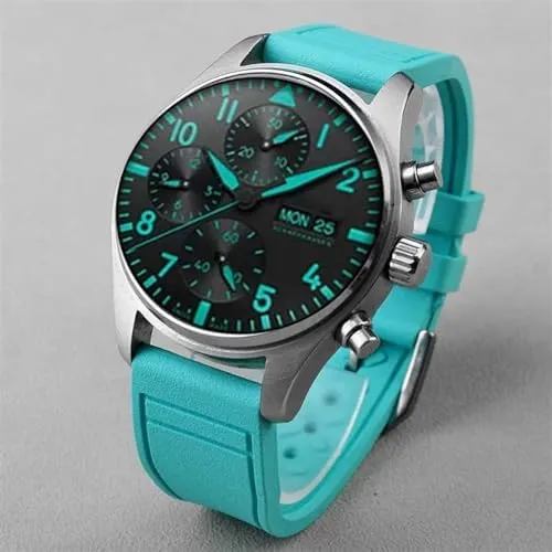 F1 Team Waterproof Sports Bracelet Watchband 20mm 21mm 22mm for IWC Fluoro Rubber speckle coppersmith sieve obey Watch Strap Quick Release Pilot AMG Petronas 