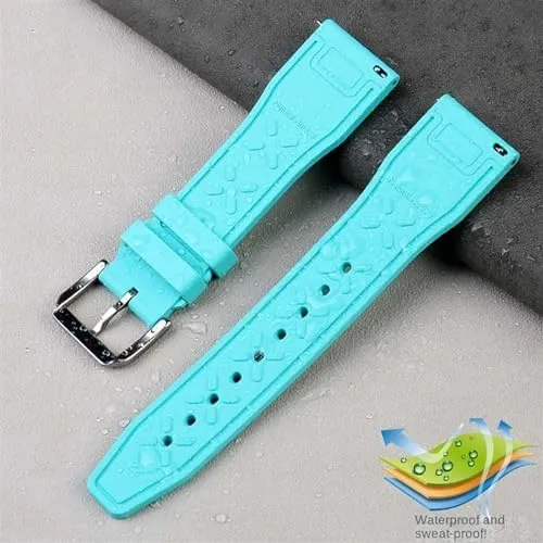 F1 Team Waterproof Sports Bracelet Watchband 20mm 21mm 22mm for IWC Fluoro Rubber speckle coppersmith sieve obey Watch Strap Quick Release Pilot AMG Petronas 
