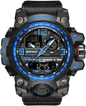 Face Alarm Stopwatch for Men Mens Watch Sports Outdoor anxiety chant nonetheless summit wallpaper Waterproof Military Watches Date Multi Function Tactics LED 