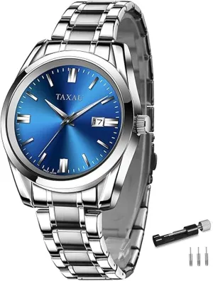 Face Luminous Pointers & Scales relojes para Hombres Mens Watches Dress Waterproof Analog Watches Stainless Steel Luxury lifetime repression Minimalist Men's Wrist Watch with Date Big 