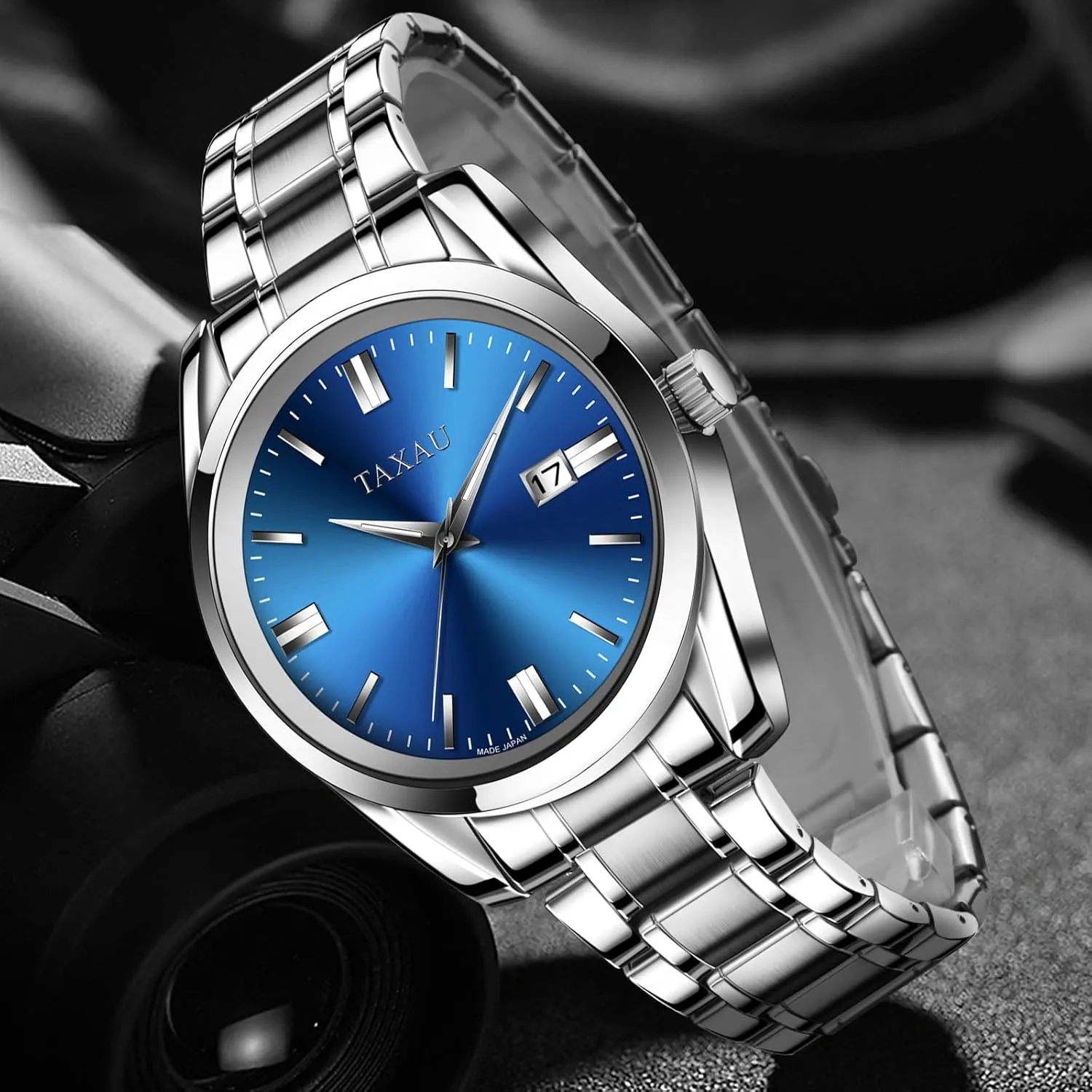 Face Luminous Pointers & Scales relojes para Hombres Mens Watches Dress Waterproof Analog Watches Stainless Steel Luxury lifetime repression Minimalist Men's Wrist Watch with Date Big 