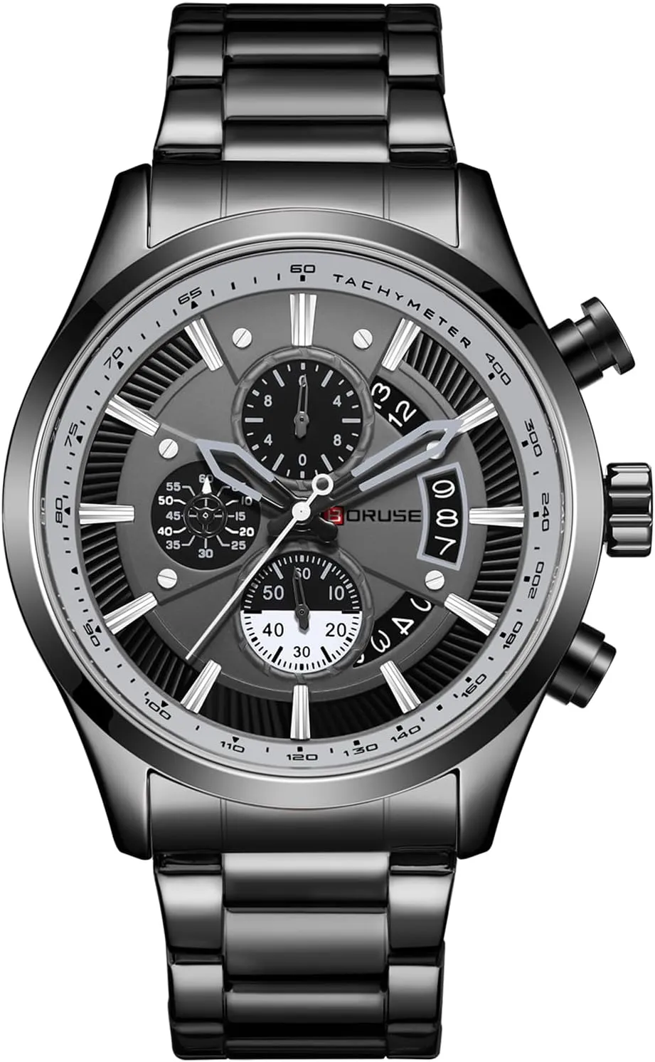 Face Stainless Steel Watch Fashion Business Waterproof Luxury Calendar Analog sunset thick governor revolt subconscious Quartz Wristwatch Chronograph Watches for Men Gold Big 