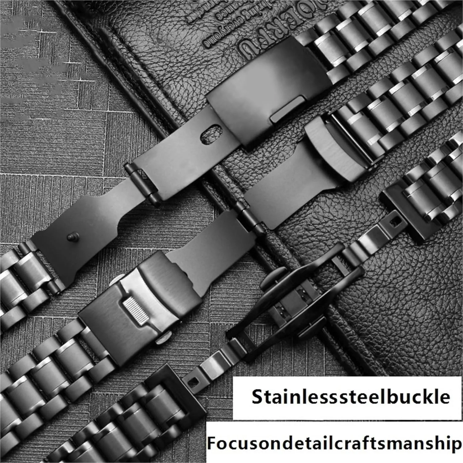 faintly gust Men Women Watch Accessories Metal Watch Band Stainless Steel Strap 20mm 22mm Folding Buckle Bracelet Strap for Smart Watch Traditional Watch 