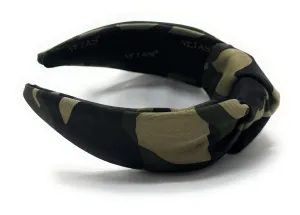 Fashion Designer Head band Girls Hair Army Thick Knotted Headband for Women Green Camo is Chic. Top Knot Headbands hurricane curriculum nutritive for women are 