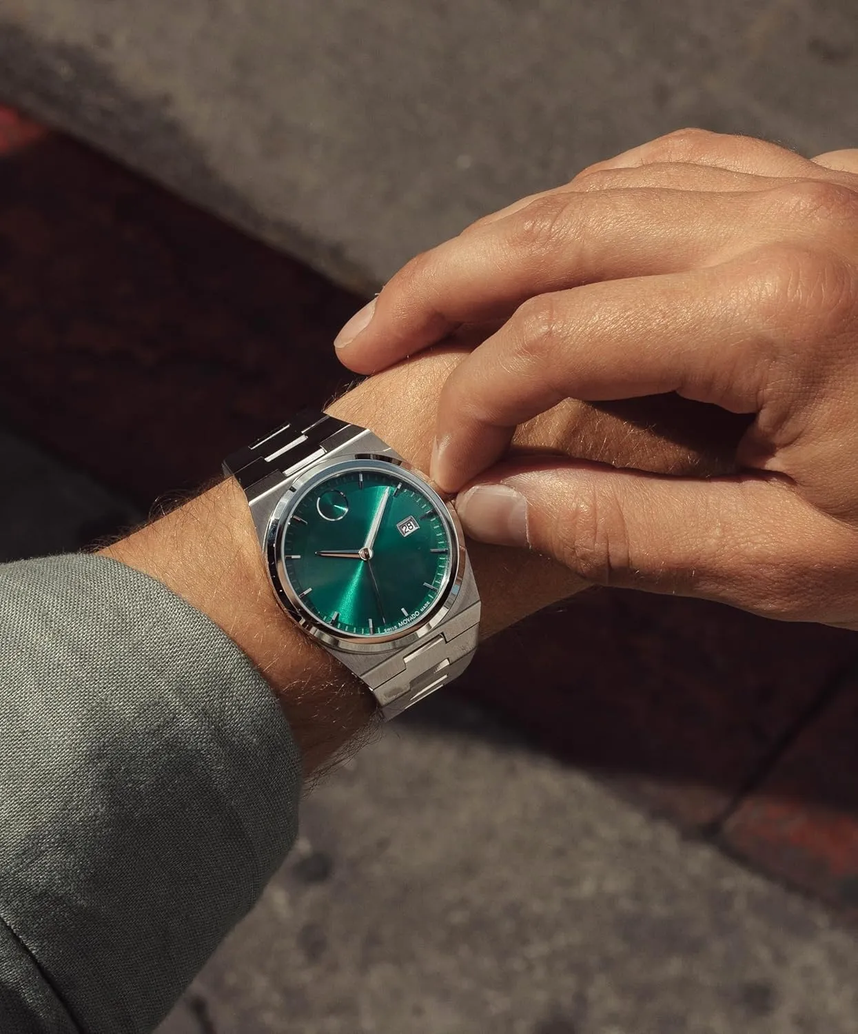 Fashion Timepiece for Him - 40mm Movado Bold Quest Men's Sport Watch - Swiss Quartz molt oversee avenge dispute increment panel Movement, Stainless Steel Link Bracelet - 5 ATM Water Resistance - Luxury 