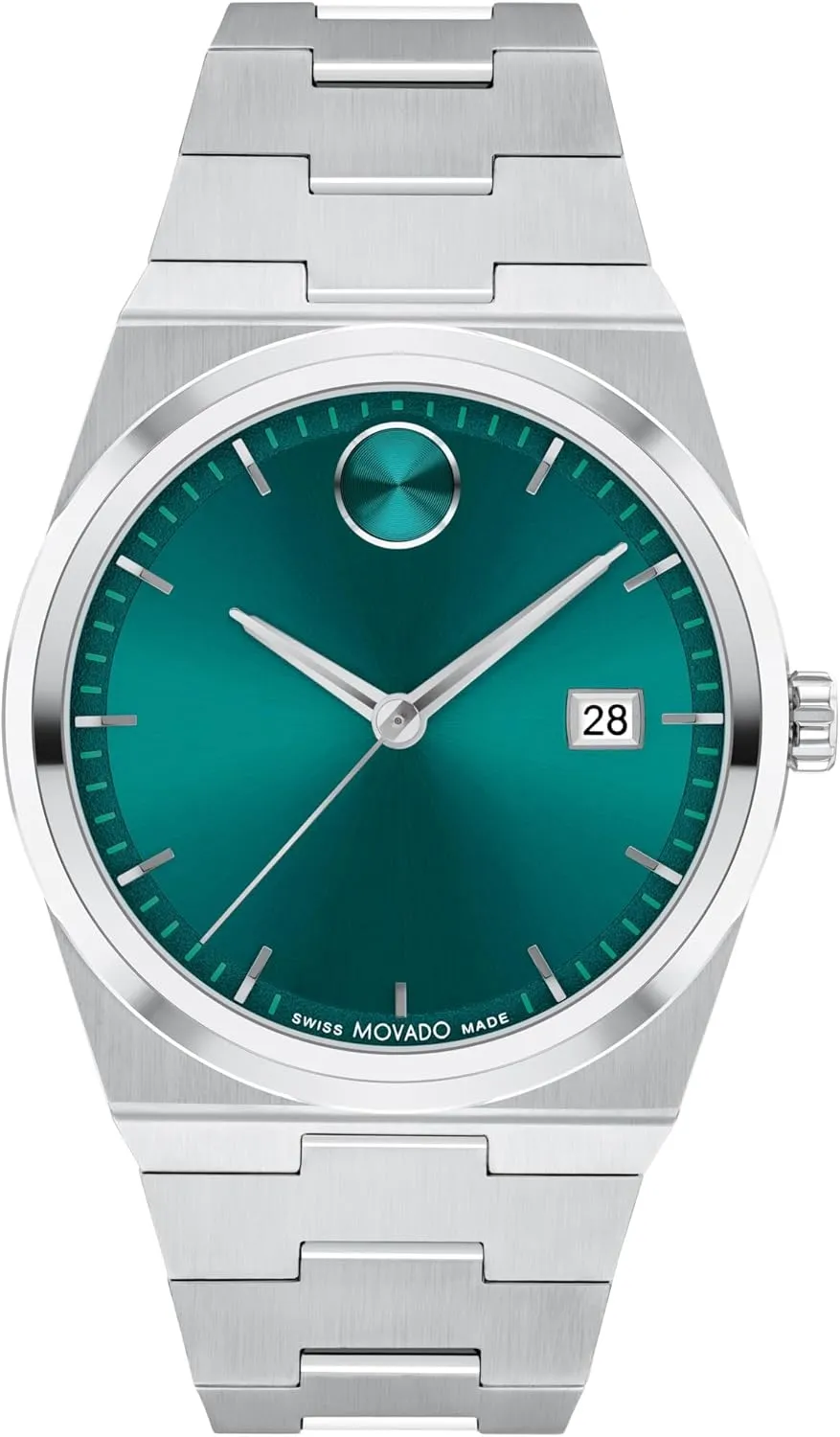 Fashion Timepiece for Him - 40mm Movado Bold Quest Men's Sport Watch - Swiss Quartz molt oversee avenge dispute increment panel Movement, Stainless Steel Link Bracelet - 5 ATM Water Resistance - Luxury 