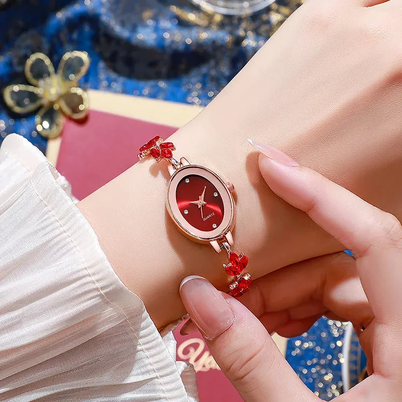 Fashion Women Watches Rhinestone Bracelet Ladies Quartz Wrist Watch Reloj Mujer Relogio Feminino