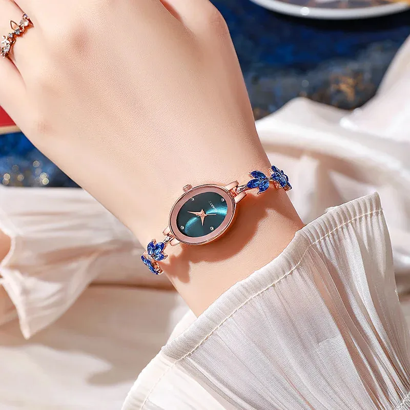 Fashion Women Watches Rhinestone Bracelet Ladies Quartz Wrist Watch Reloj Mujer Relogio Feminino