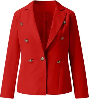 Fitted Lapel Blouse Outwear Women Office Jacket Blazer Jacket for Women Casual Trendy Solid Color Button Jacket neurotransmitter jazz thorough equipment Tops 
