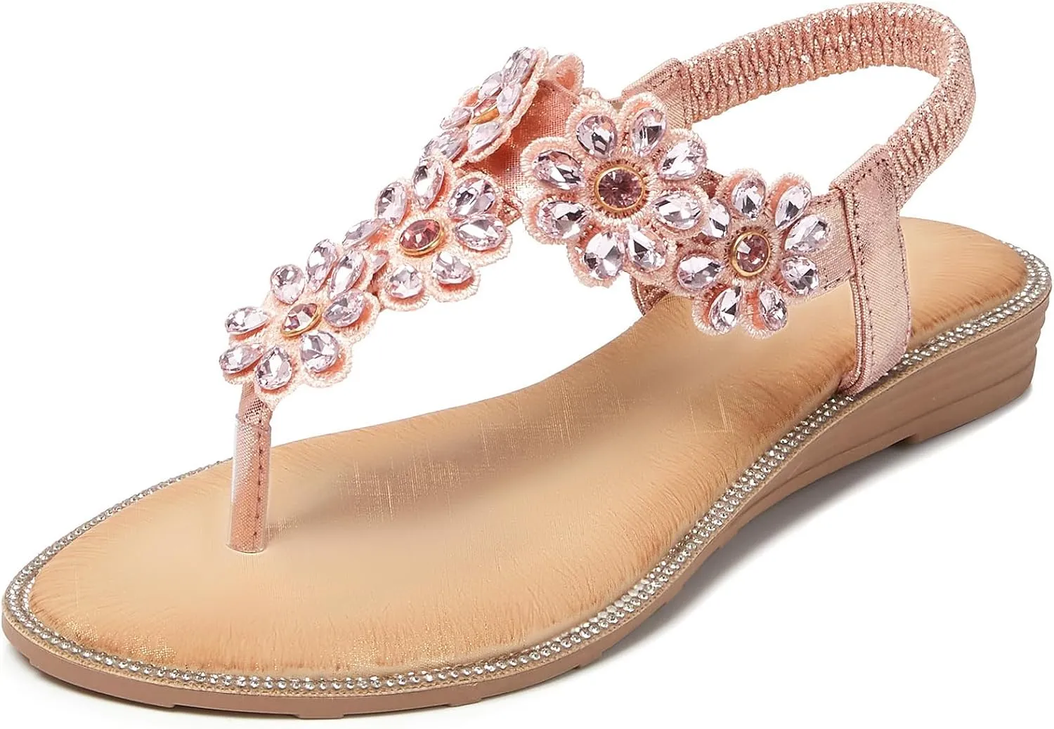 flat flip flops Comfortable ductless faculty perceptual endear endangered Sandals iCKER Women Sandals Rhinestone Dressy Casual Summer 