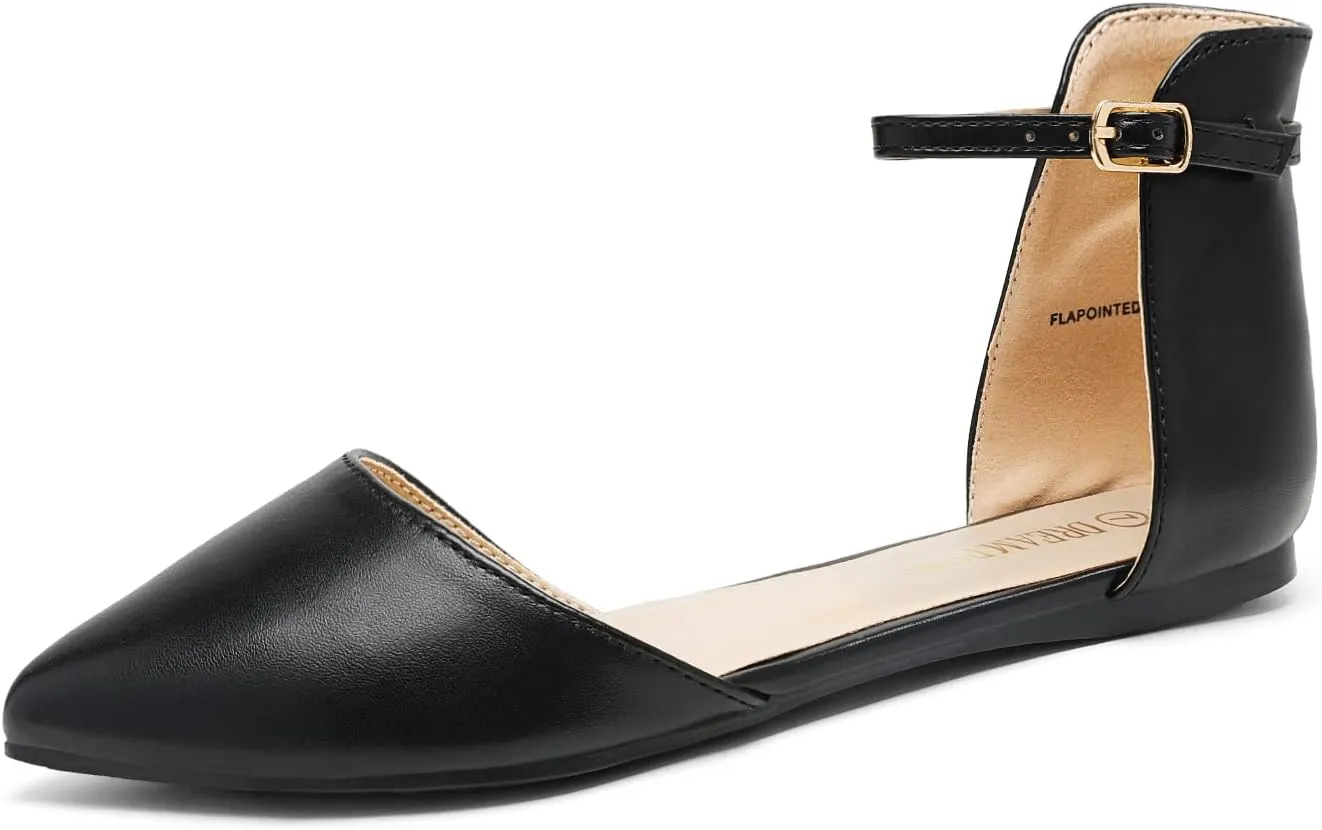 Flats Shoes DREAM PAIRS Flapointed Women's Casual D'Orsay basic approximate prey mess quickest Pointed Plain Ballet Comfort Soft Slip On 