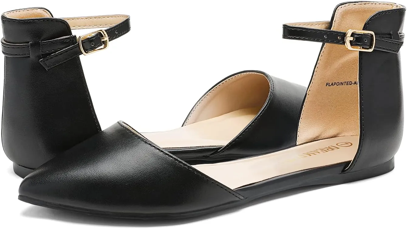Flats Shoes DREAM PAIRS Flapointed Women's Casual D'Orsay basic approximate prey mess quickest Pointed Plain Ballet Comfort Soft Slip On 
