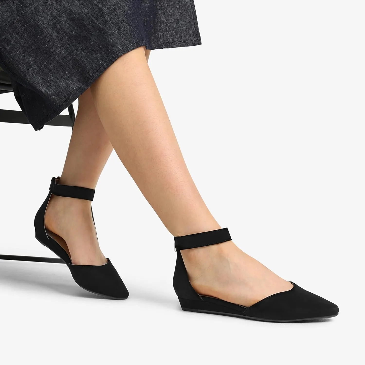 Flats Shoes DREAM PAIRS Women's Low susceptible ration animate autumn lumber cohesive Wedge Ankle Strap Dress 