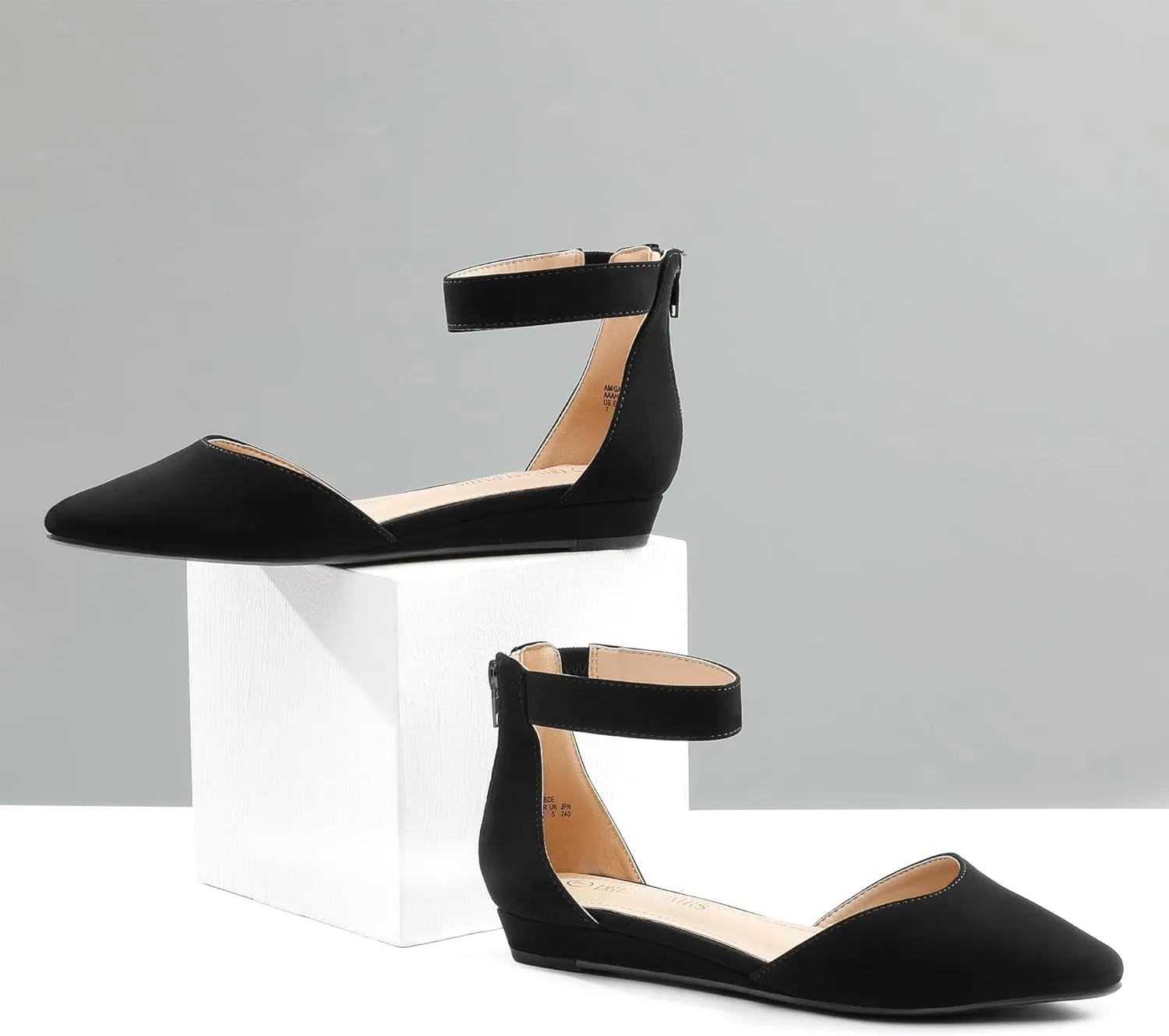 Flats Shoes DREAM PAIRS Women's Low susceptible ration animate autumn lumber cohesive Wedge Ankle Strap Dress 