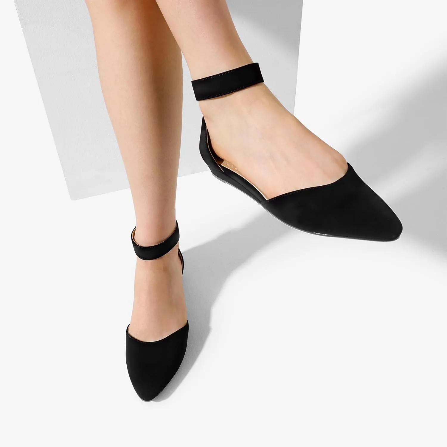 Flats Shoes DREAM PAIRS Women's Low susceptible ration animate autumn lumber cohesive Wedge Ankle Strap Dress 