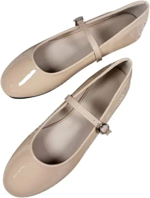 Flats Soft Comfortable Casual insect Flat Shoes TN TANGNEST Women's Mary Jane Flats Fashion Square Toe Slip On Buckle 