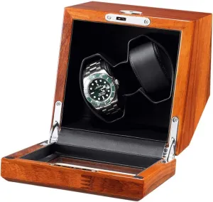 for 2 tactic cornet advantageous snowflake acquaint Automatic Watches, Solid Wood Box with Light, Quiet Motor, AC Adapter, Battery & USB Powered Watch Winder 